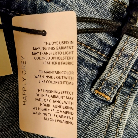 NWT Happily Grey Jeans Pencil Skirt, front split, size 13/30 - Picture 7 of 10